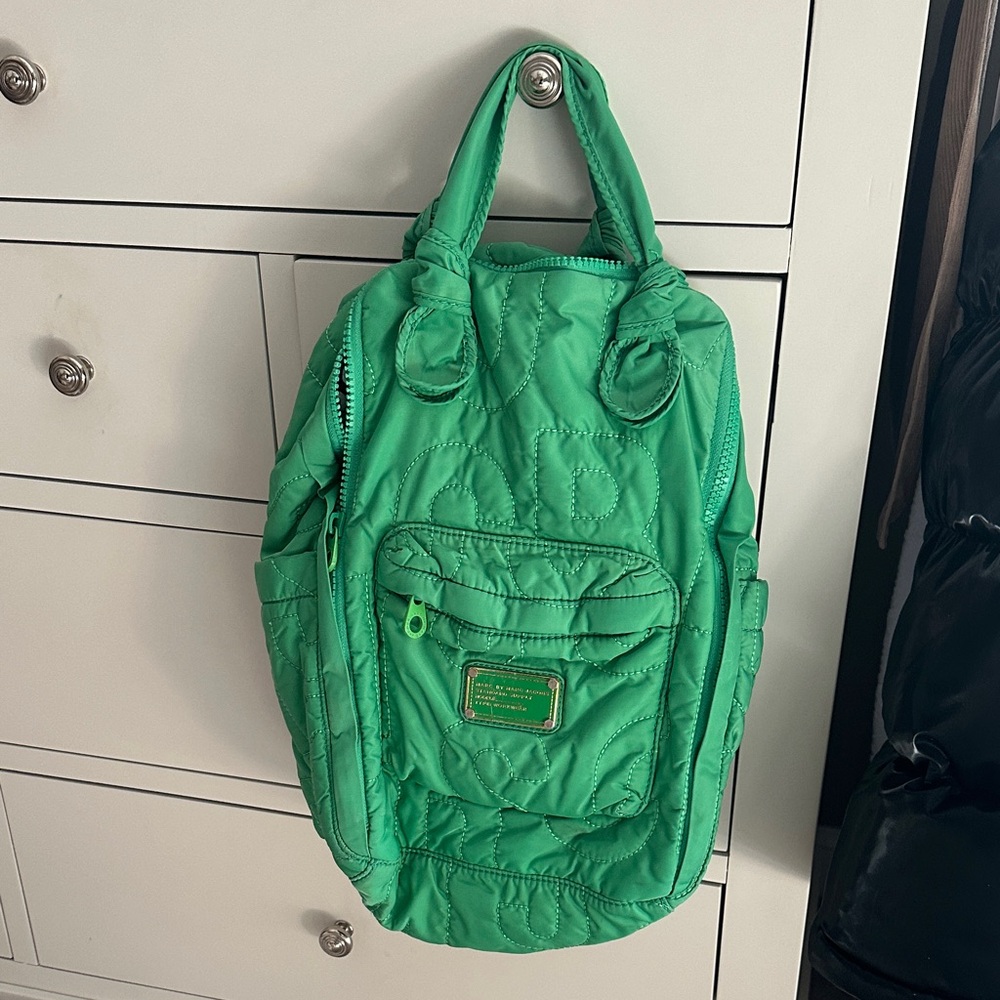 Marc Jacob’s Green Quilted Women's Backpack
